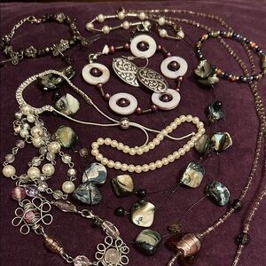 Elegant silver and purple jewelry lot